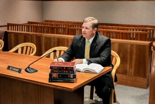 Attorney, Todd Narum in court